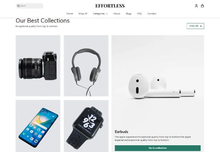 Well-Organized Collection Page